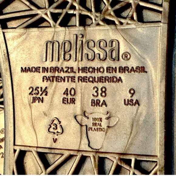 Melissa x Campana Rose Gold Jelly Slip On Sneakers Women Size 9 NWOB - Picture 9 of 9